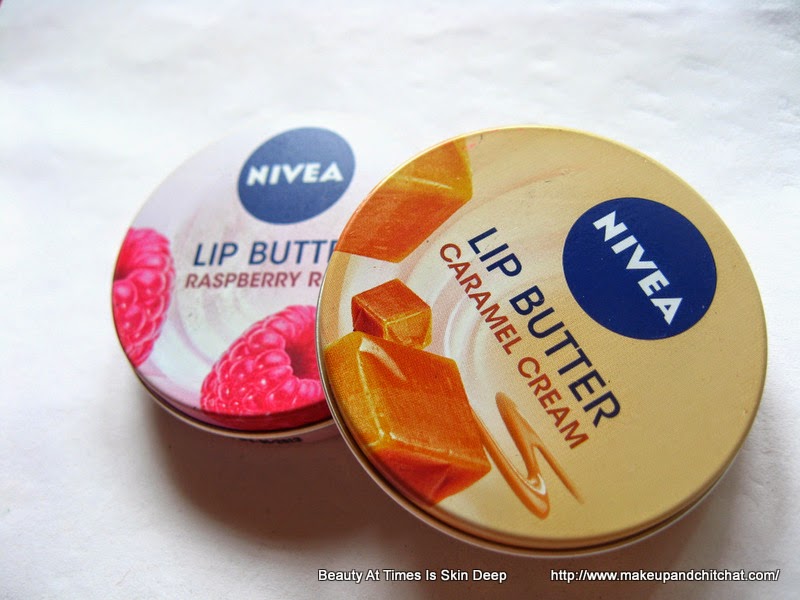 Review of  Nivea Lip Butter in Caramel Cream and Raspberry Rose