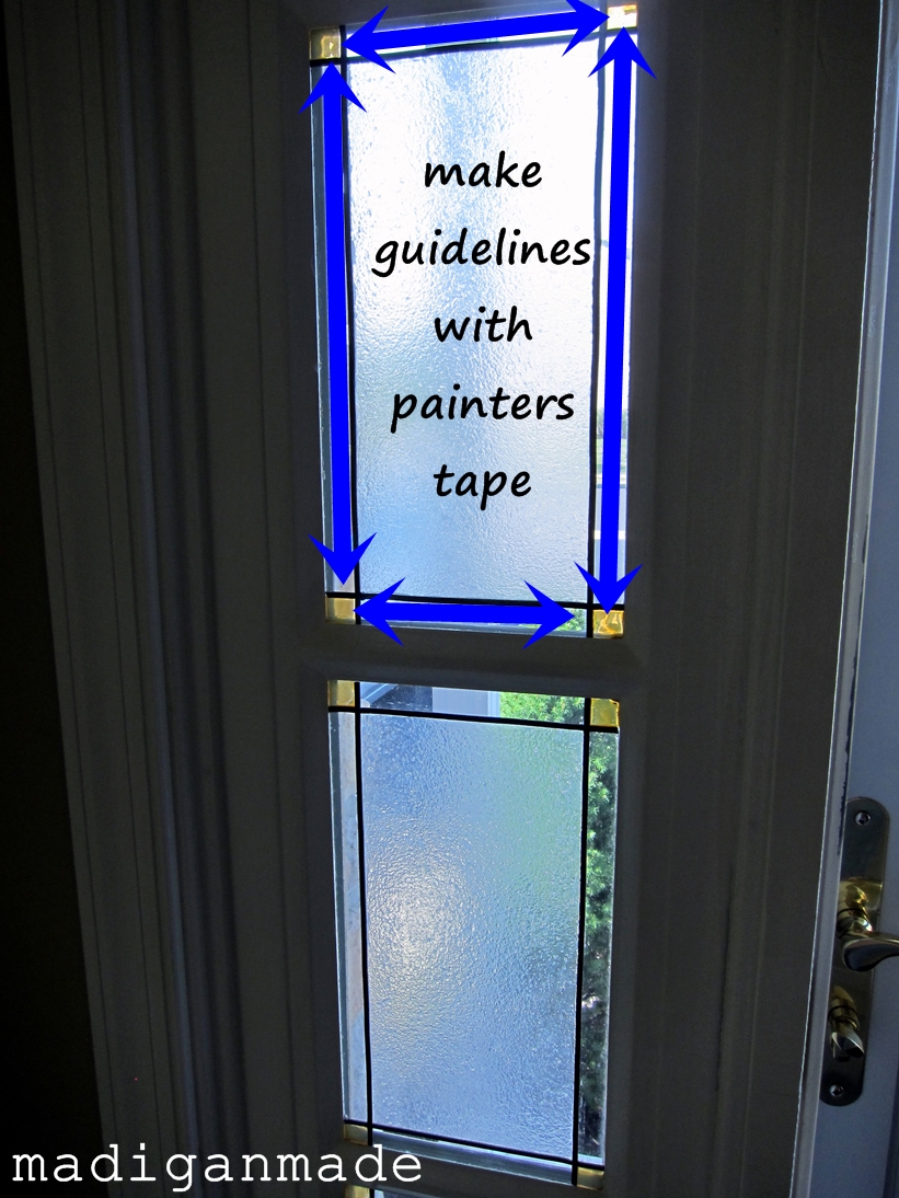 * Remodelaholic * Adding Privacy to Sidelights! Faux Stained Glass