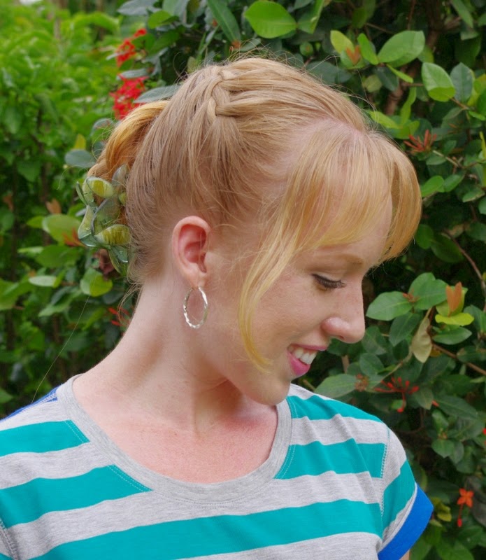 Half-way Hairstyle (half French braid, half side bun) - Youtube video