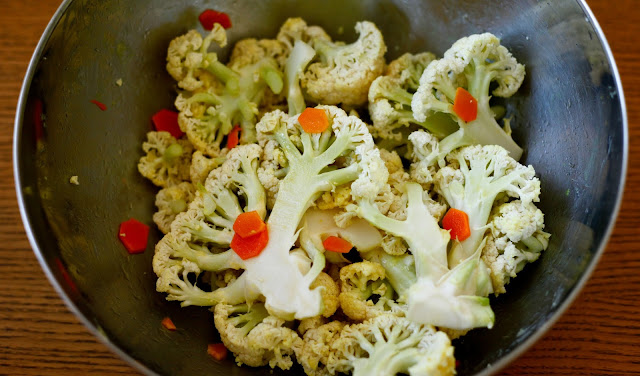 Roasted Cauliflower with Fresh Turmeric