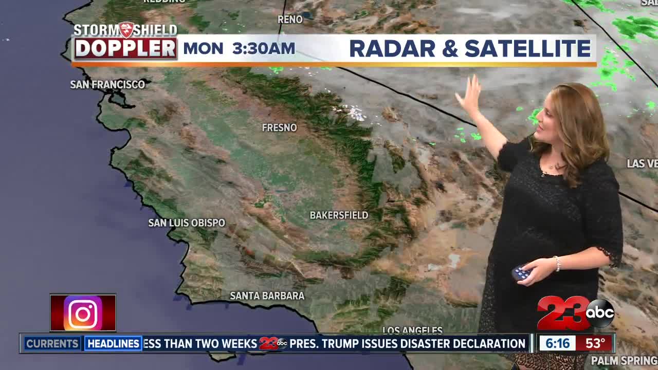 this far south i ll only leave a 10 20 chance of thunderstorms but i think we ll actually just stay mostly sunny and enjoy the low to mid 70s in the kern this far south i ll only leave a 10 20 chance of thunderstorms but i think we ll actually just stay mostly sunny and enjoy the low to mid 70s in the kern