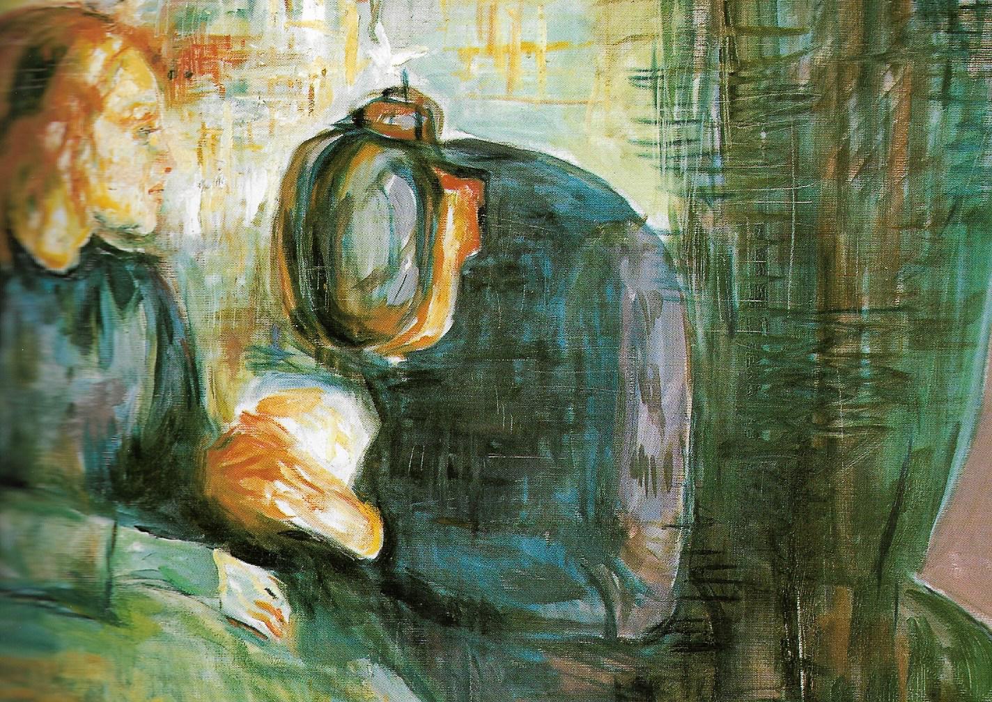 Todos contra el Arte LA NIÑA ENFERMA detalles de Munch