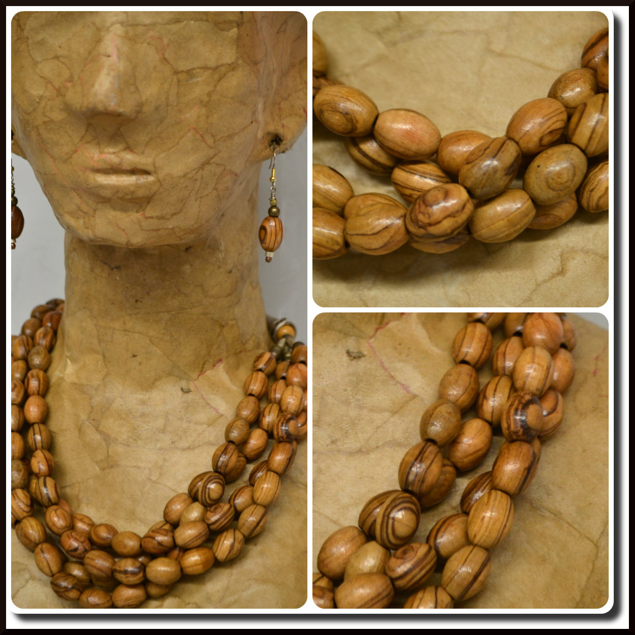 MY (new) PEACE of jewelry Olive Wood Bead Necklace