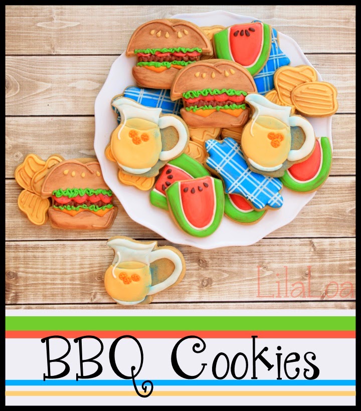 Decorated Barbecue Cookies with Chips Tutorial