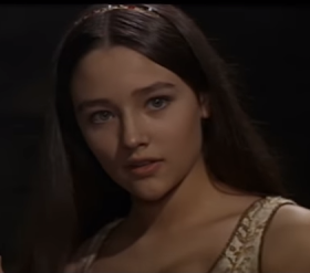 A 17-year-old Olivia Hussey in Zeffirelli's Romeo and  Juliet, which established the director's reputation