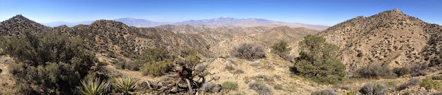 Panorama west from Warren View (4880’+). Highpoint 5005’ is on the far left (south) and Warren Point (5103’) is on the far right (north)