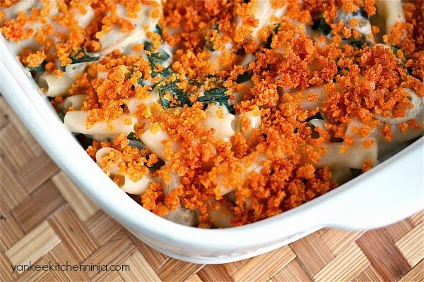 light mac and cheese with collard greens -- gluten-free or not