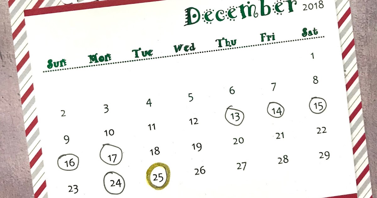 Crafted Charm Designs: December Calendar + Free Printable