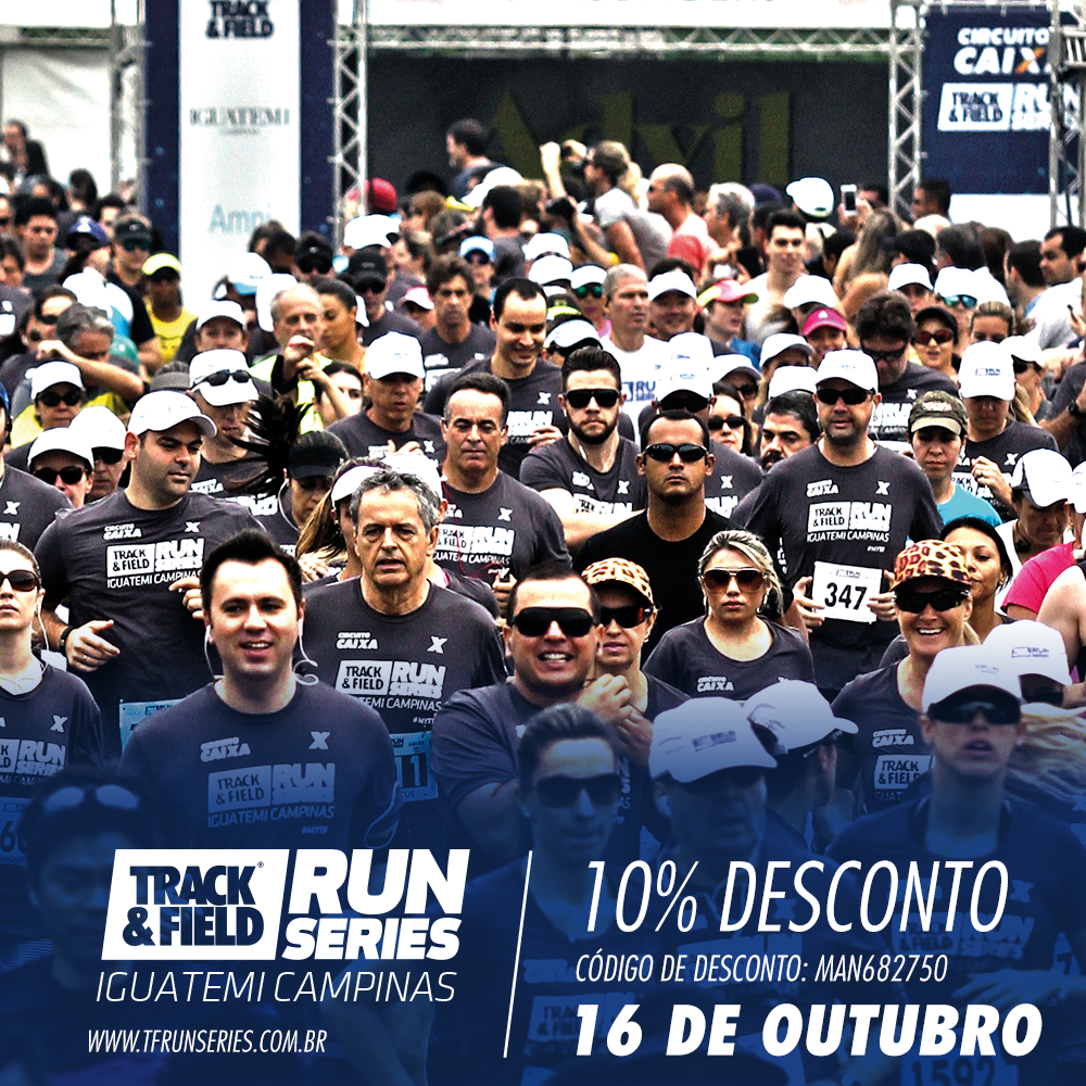 Inscrições Track Field Iguatemi Campinas com 10 de desconto