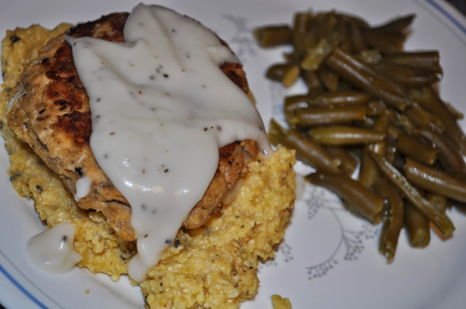 Rebel Chef Mom Soul Food Inspired Dinner Salmon Cakes, Grits, Green