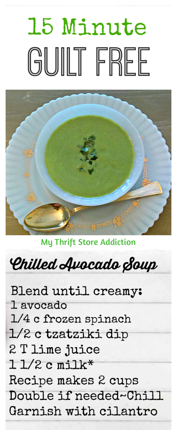 Creamy chilled avocado soup