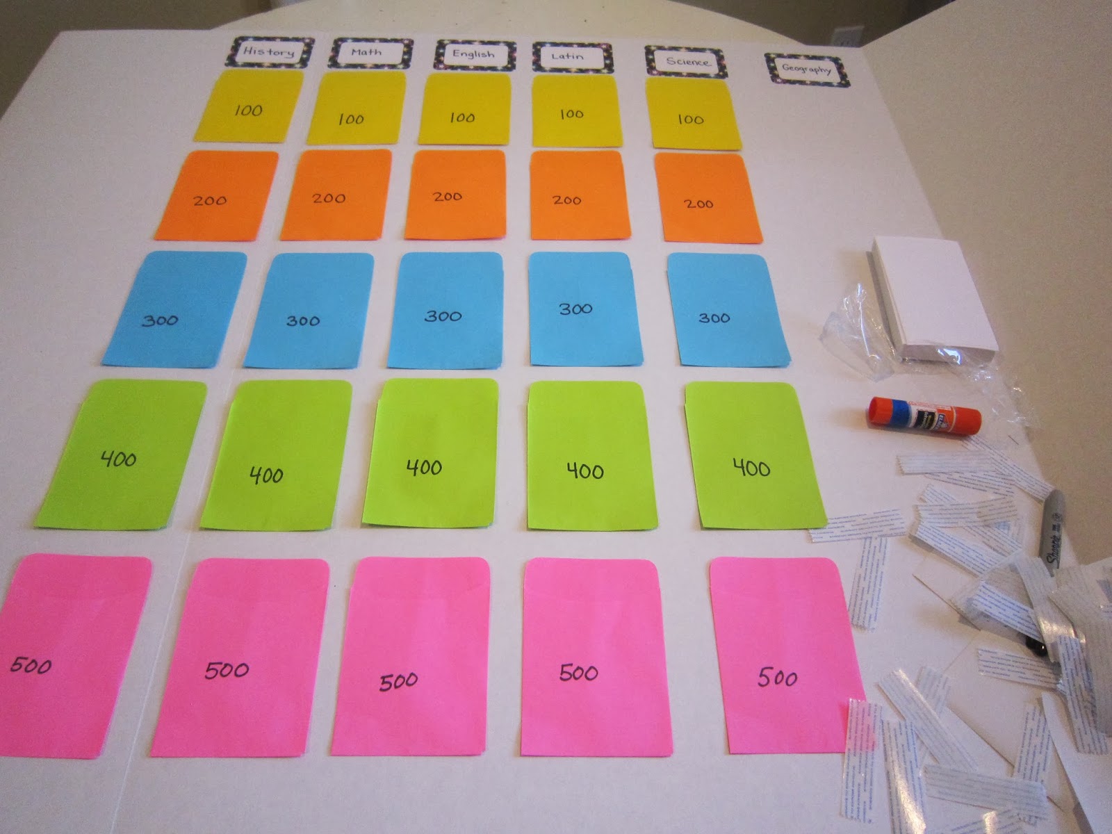 Save Money, Live Joyfully DIYJeopardy Board