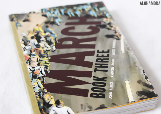 March Book Three by John Lewis is an award winning graphic novel series about the civil rights movement. Includes Martin Luther King Jr., Malcom X and the Freedom Bridge March. Powerful book. Printz, Coretta Scott King award. Great book and series. YA Literature, Teens, adults, all should read this book. Alohamora Open a Book www.alohamoraopenabook.blogspot.com March Book Three by John Lewis is an award winning graphic novel series about the civil rights movement. Includes Martin Luther King Jr., Malcom X and the Freedom Bridge March. Powerful book. Printz, Coretta Scott King award. Great book and series. YA Literature, Teens, adults, all should read this book. Alohamora Open a Book www.alohamoraopenabook.blogspot.com