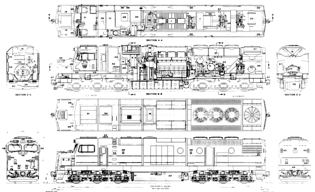 Ср3 электропоезд чертежи