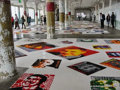 overview of Trace Lego work at Ai Weiwei exhibit at Alcatraz in San Francisco