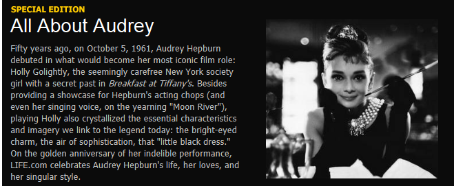 Audrey Hepburn the Princess of Hollywood.