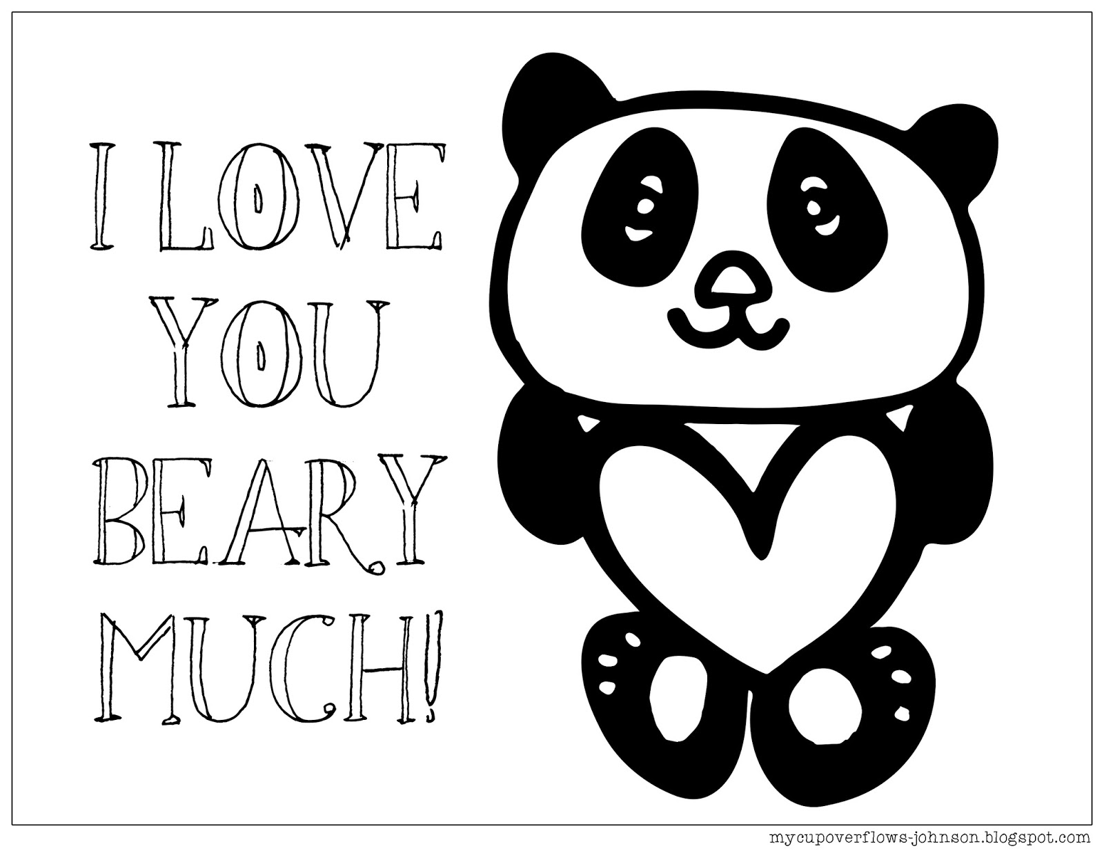 My Cup Overflows: Coloring Pages for Valentine's Day