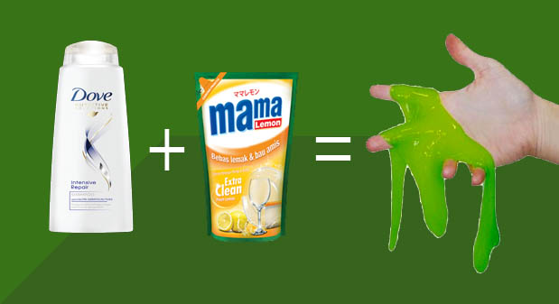 Cara Membuat Slime dengan Shampoo dan Mama Lemon