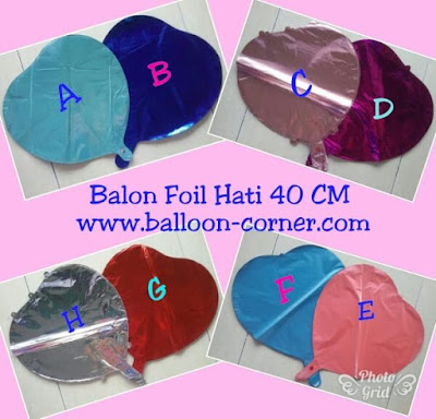 Balon Foil Hati / Foil Love (NEW COLOUR)