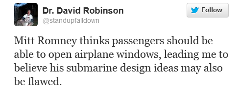 Mitt Romney Wonders Why Planes Don't Have Windows That Roll Down?