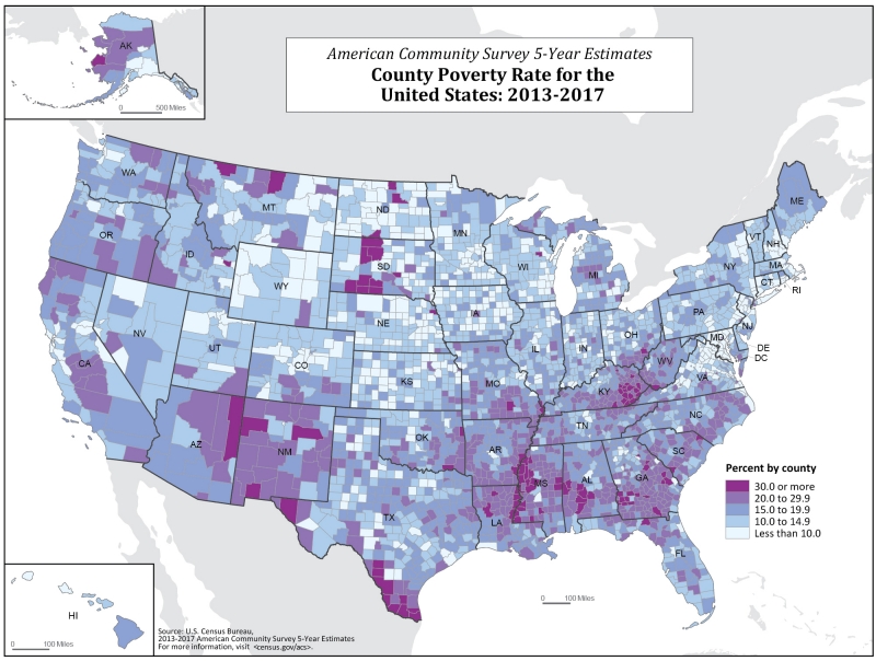 The Rural Blog New Census study has countylevel data on poverty