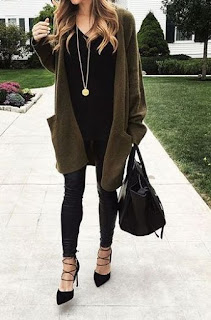 khaki cardigan outfit