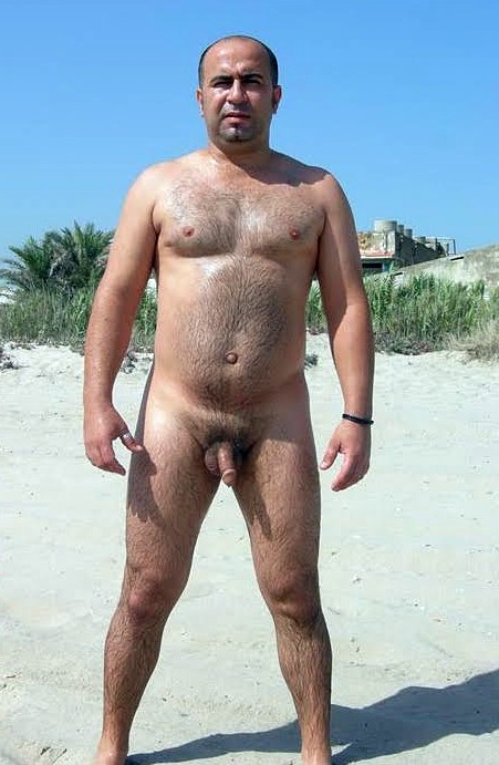 Nude Chubby Nudist - Fat man beach naked - XXX photo