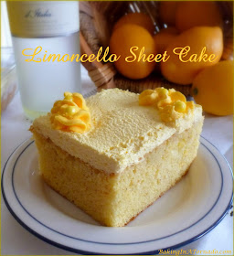Limoncello Sheet Cake, this quick and easy sheet cake is bursting with lemon flavor. | Recipe developed by www.BakingInTornado.com | #cake #lemon