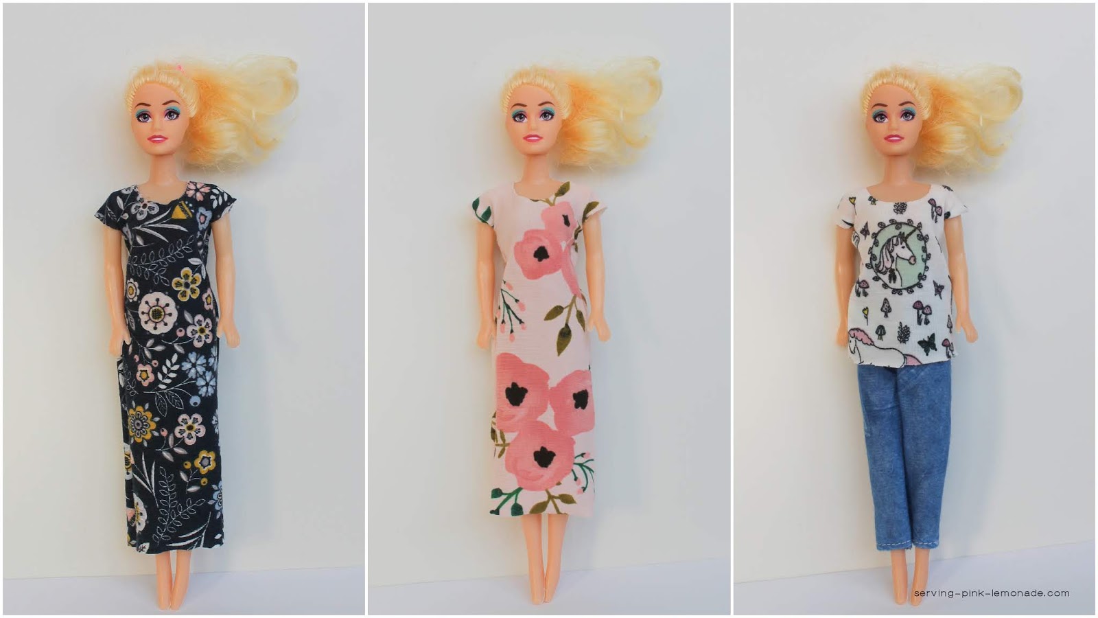 Serving Pink Lemonade: to Sew a Ridiculously Easy Barbie Dress in Under a