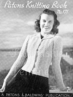 The Vintage Pattern Files: 1940's Knitting - Jenny Cardigan