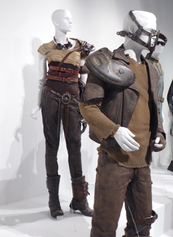 Hollywood Movie Costumes and Props Oscarnominated Mad Max Fury Road movie costumes on display