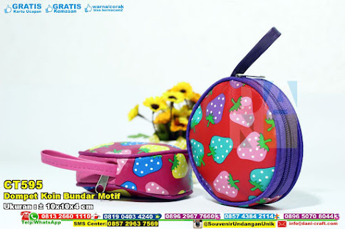 Dompet Koin Bundar Motif
