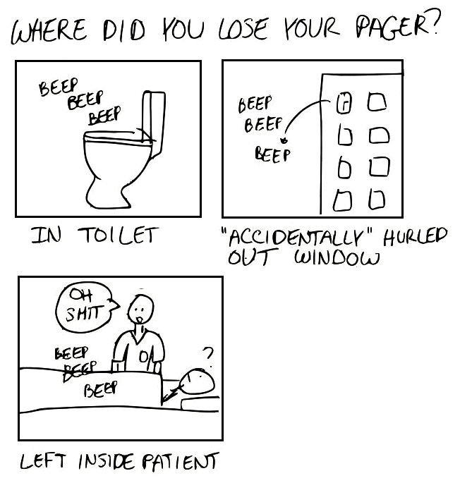 A Cartoon Guide to a Doctor Where did you lose your pager?