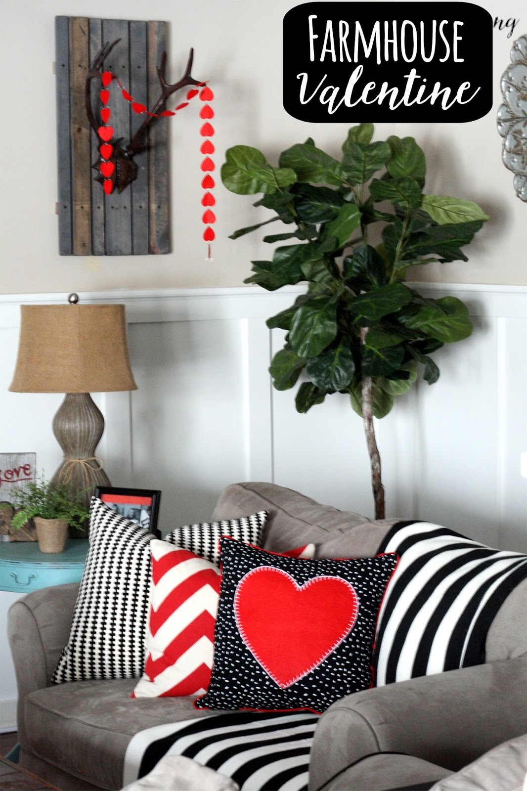 Chic on a Shoestring Decorating Farmhouse Valentine's Day Decor
