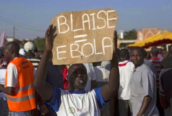 blaise's time is up as anti-government protesters in Burkina Faso today set their National parliament ablaze 
