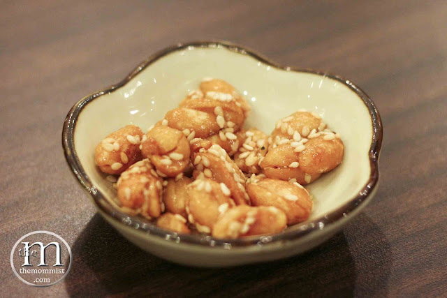 Sweet peanuts sprinkled with sesame seed