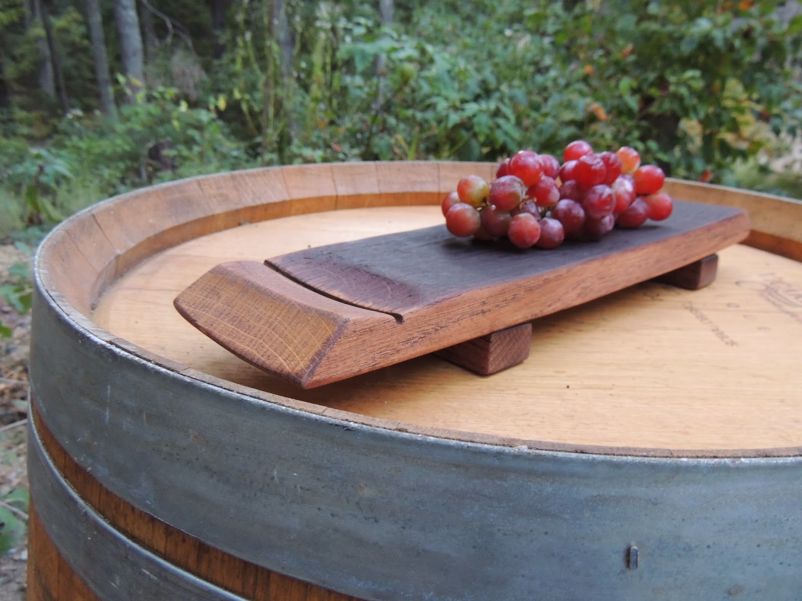 Cork To Barrel Wine Barrel Stave Serving / Sushi Platter