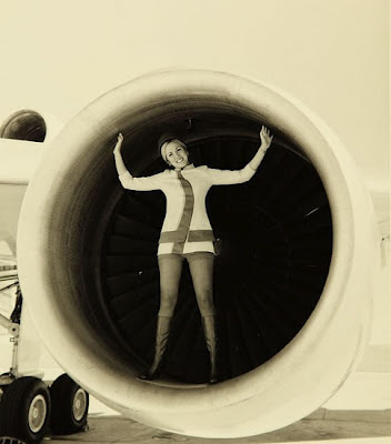 swedish stewardess in miniskirt