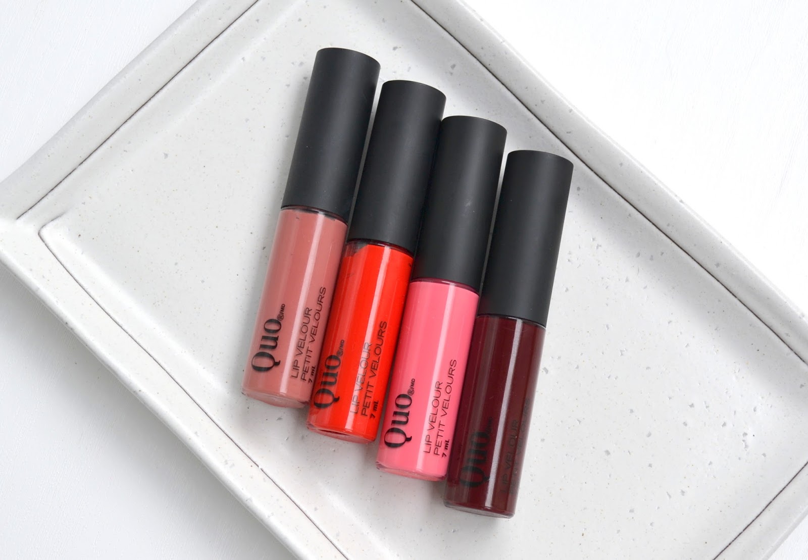 MAKEUP Quo Cosmetics Lip Velours with Lip Swatches Cosmetic Proof