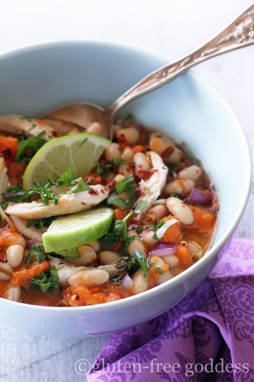 Easy Chicken Chili with Sweet Potato + Lime