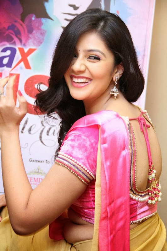 Srimukhi Latest Photos In Saree At Max Miss Indian