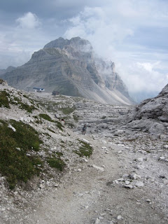 Rückblick zum Passo del Grostè und der Pietra Grande dahinter