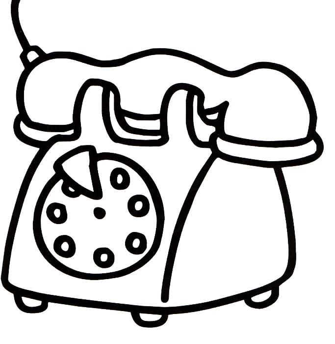 os tipos de telefones residencial desenhos preto e branco para colorir