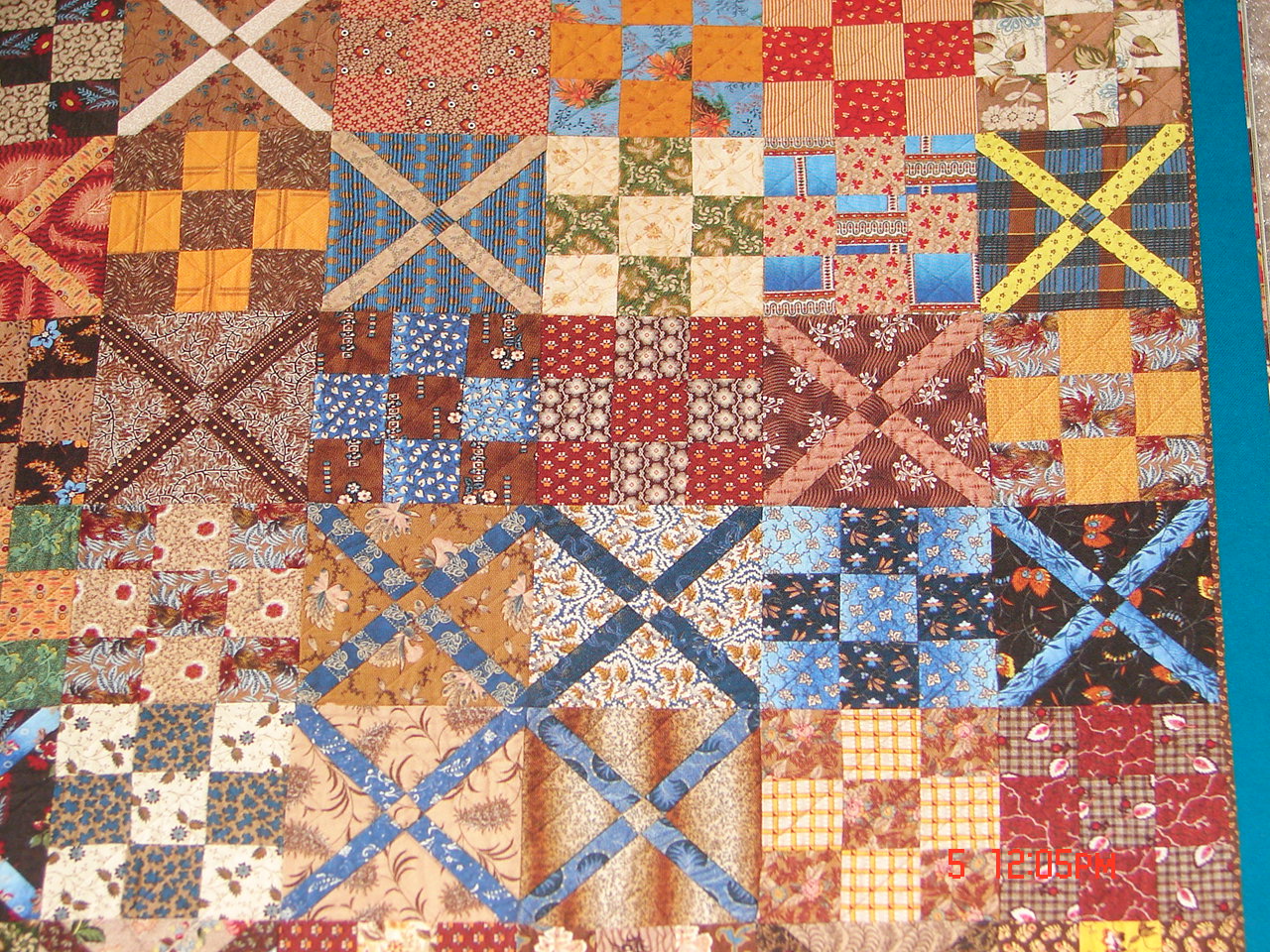 JulieKQuilts Betsy's great celebration nine patch exchange hired man's