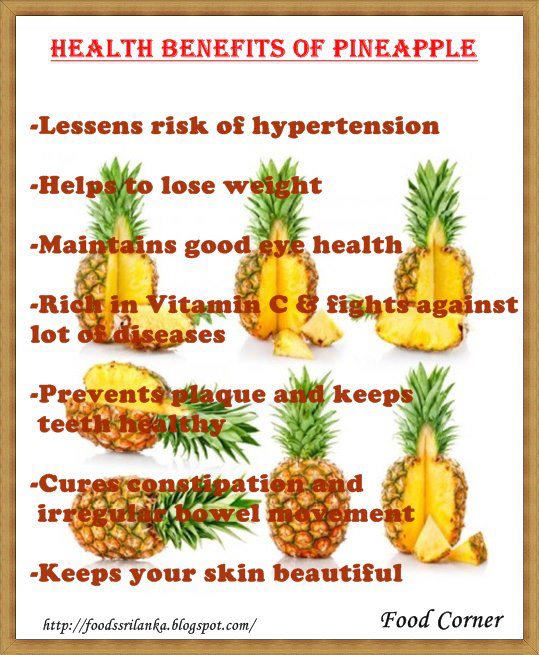 ShowMe Nan Health Benefits of Pineapple