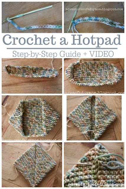 Crochet a Hot Pad - step by step guide and video Crochet a Hot Pad - step by step guide and video
