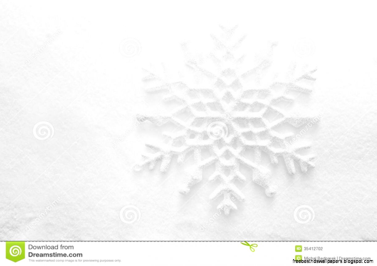 Winter Christmas Background Snowflake On Snow Stock Photography