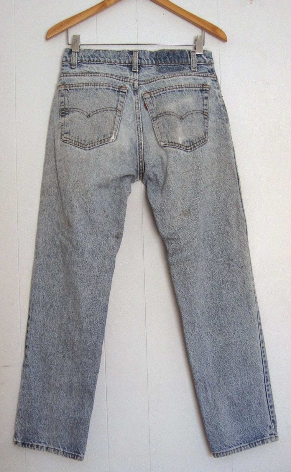 the family vintage: Vintage 90's Blogger Blue Jeans Stained and Faded