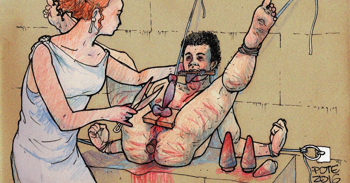 Submissive Men Being Castrated By Their Dominatrix