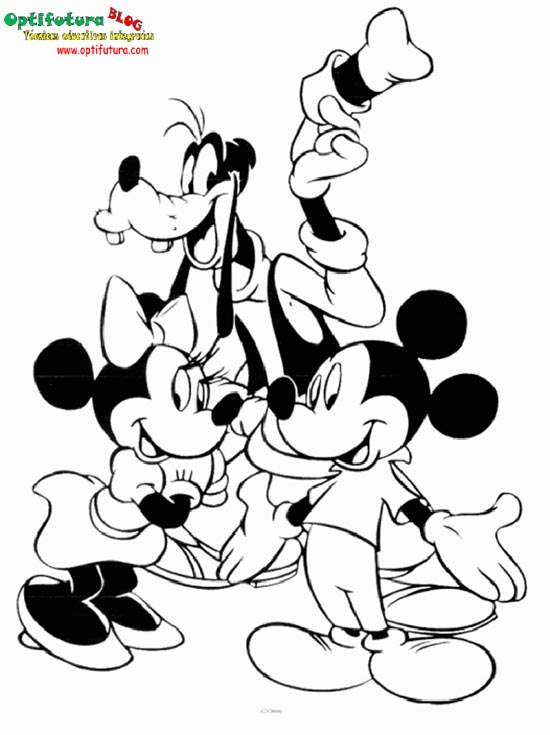 Mickey Mouse y amigos [Dibujos para colorear] ~ Optifutura